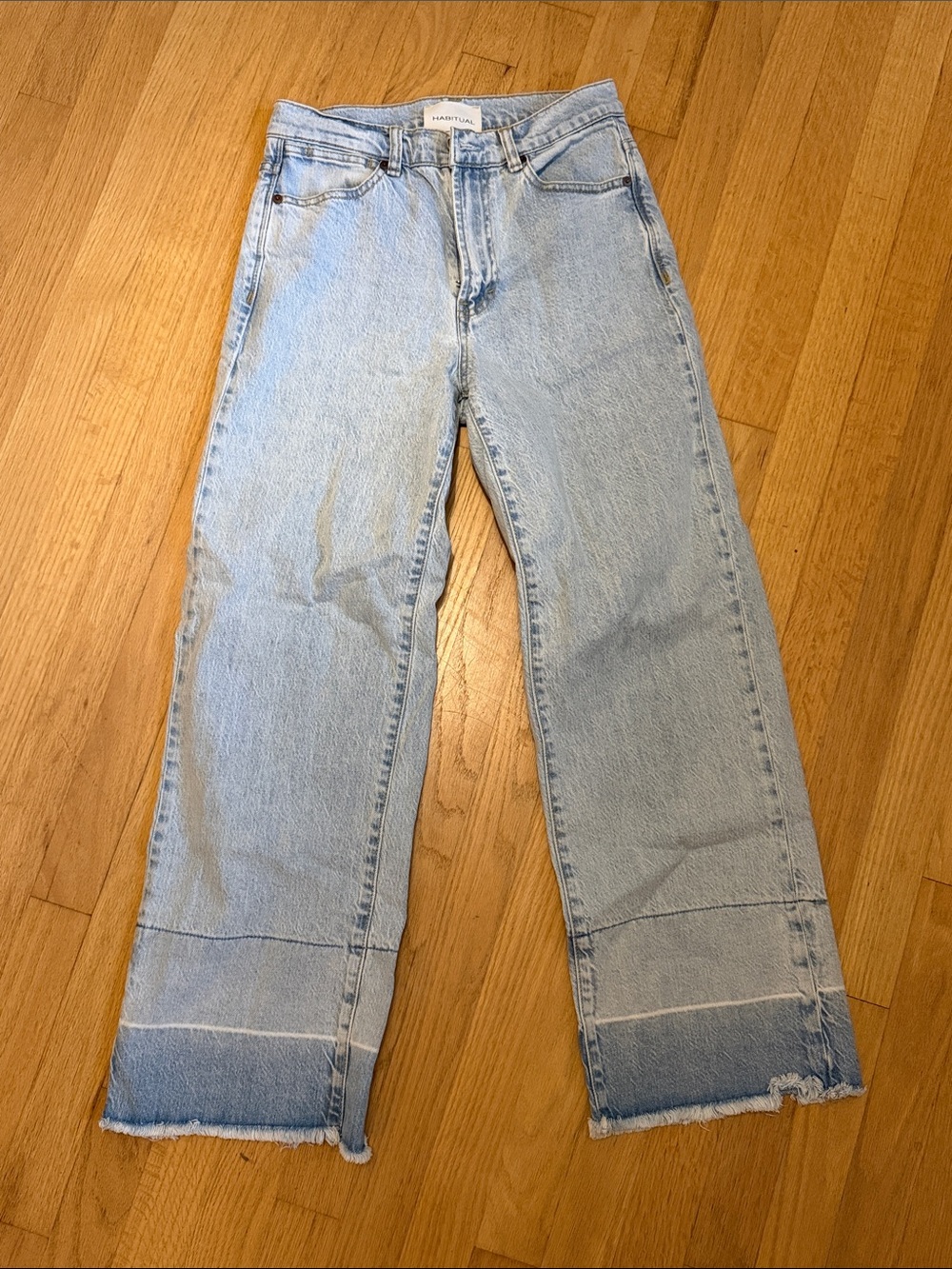 Habitual Light Wash Relaxed Straight Jeans